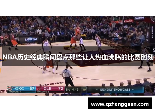 NBA历史经典瞬间盘点那些让人热血沸腾的比赛时刻